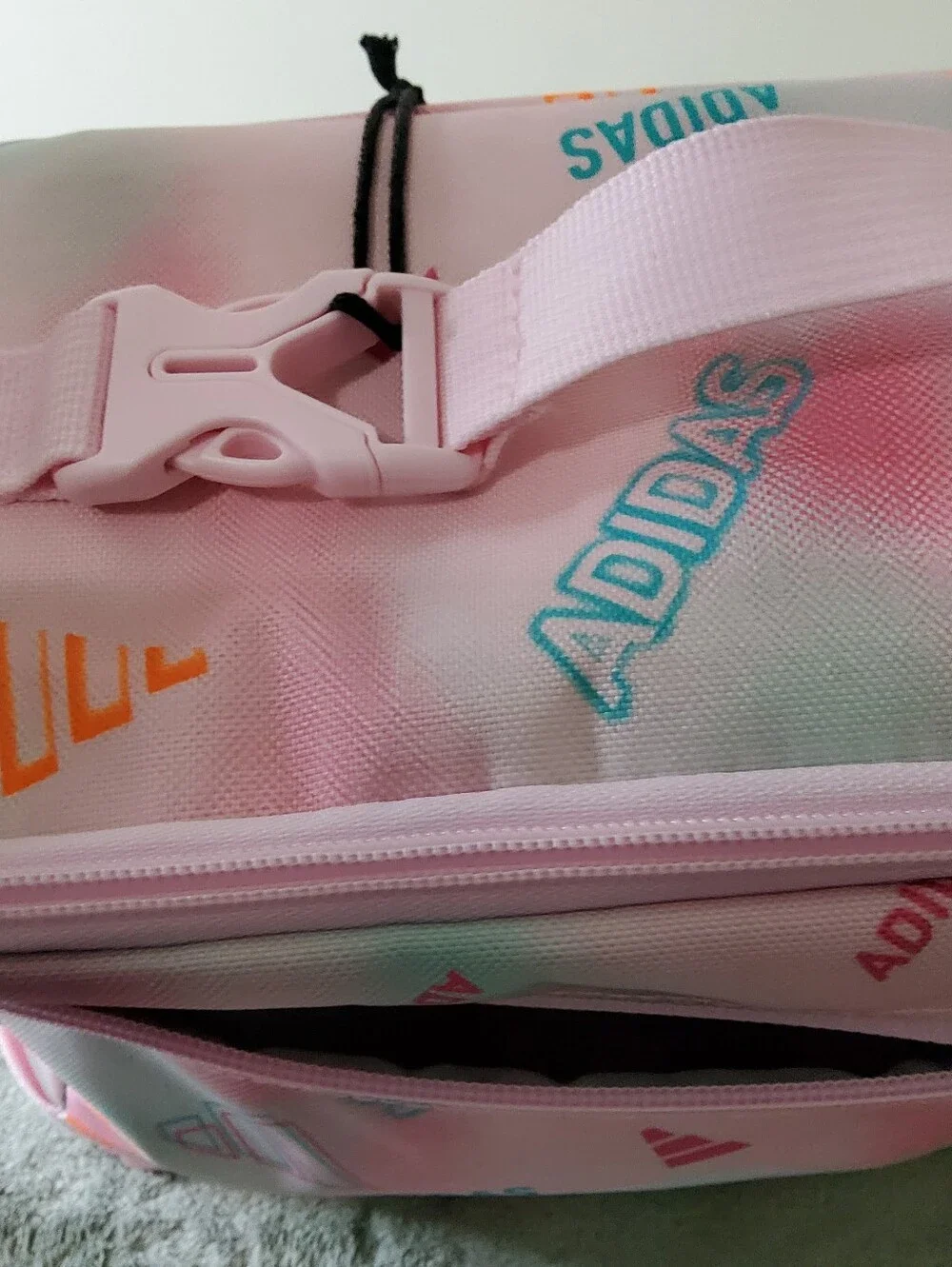 * Adidas Girl's Affiliate Logo School Collegiate Office Lunch Bag Pink/White